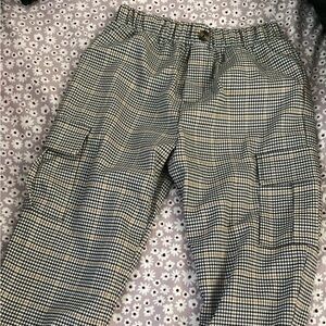 art class Black, White & Tan Plaid Skirt